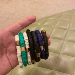 Collection of 7 Rubber Bracelets